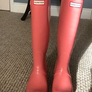 Hunter pink ladies rain boots (8.5)
